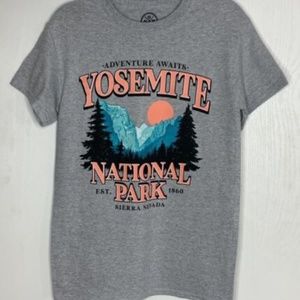 Adventure Awaits Yosemite National Park Tee Size small